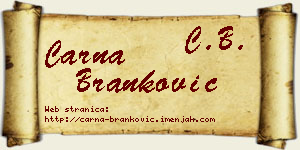 Čarna Branković vizit kartica